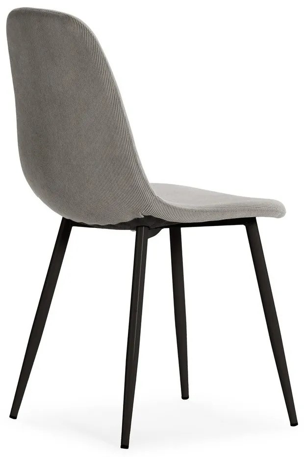 Jasnoszare tapicerowane krzesła zestaw 4 szt. Minka – Marckeric