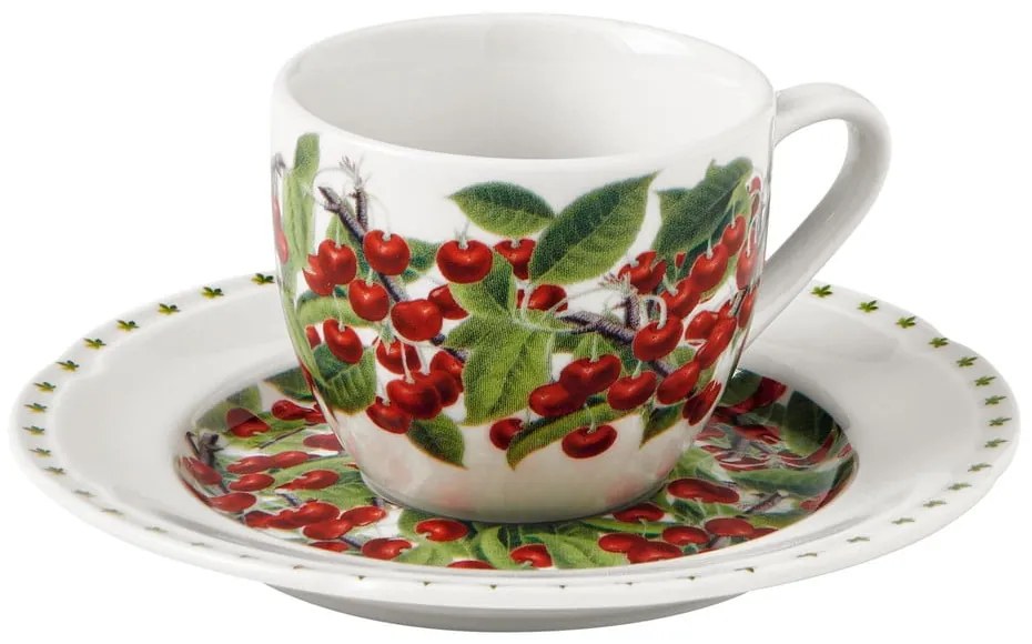 Zestaw 4 porcelanowych filiżanek ze spodkami Brandani Le Primizie