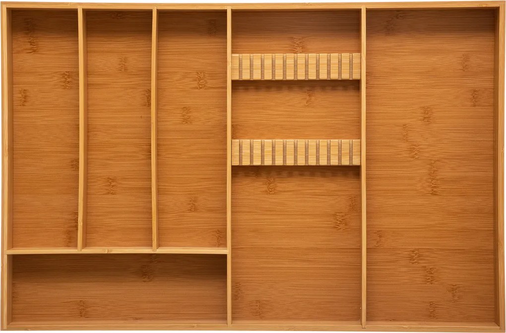 Organizer na sztućce do szuflady, bambus, 58 x 38 cm