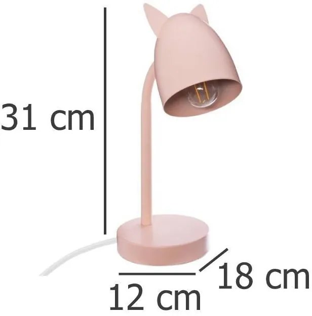 Lampka na biurko OREILLES, metalowa