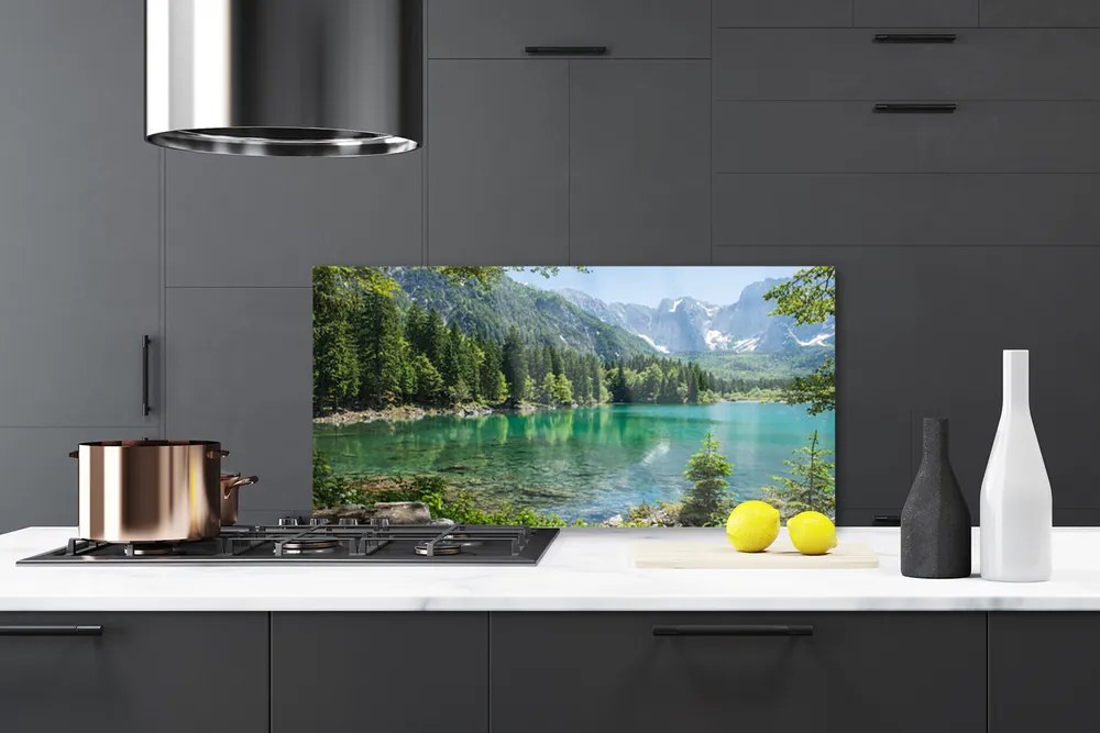 Panel Szklany Górski Pejzaż Nad Wodą