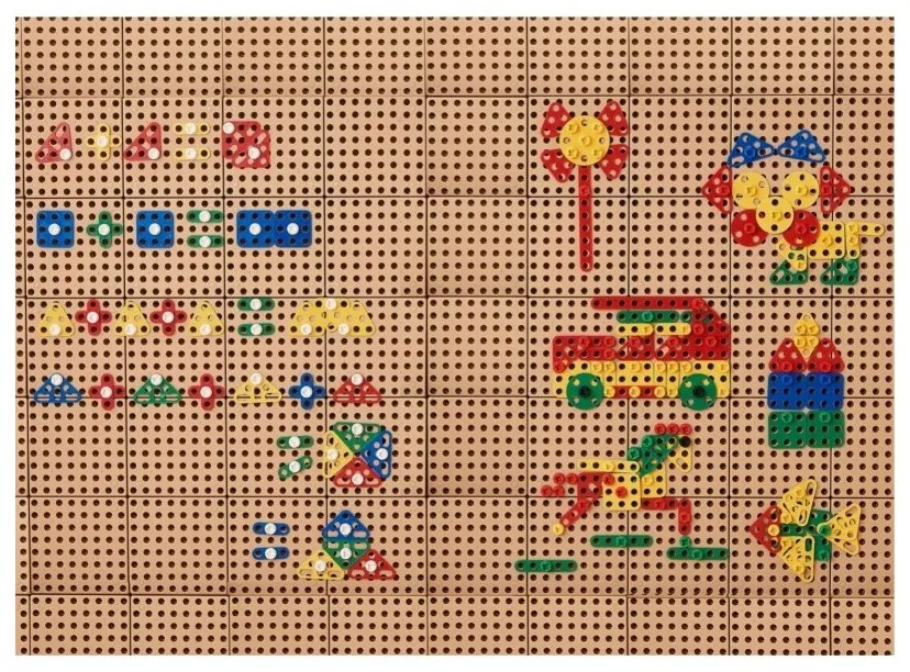 Masterkidz zestaw geometrycznych kształtów klocków do paneli ściennych stem 260 el.