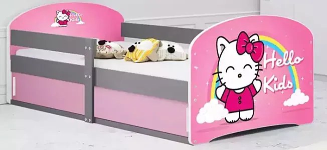 Łóżko dla dziewczynki z materacem sima W2-P30