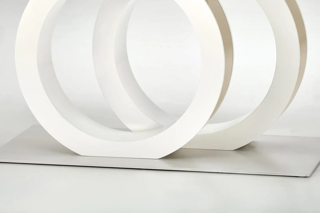 Lakierowany biały stół rozkładany Galardo