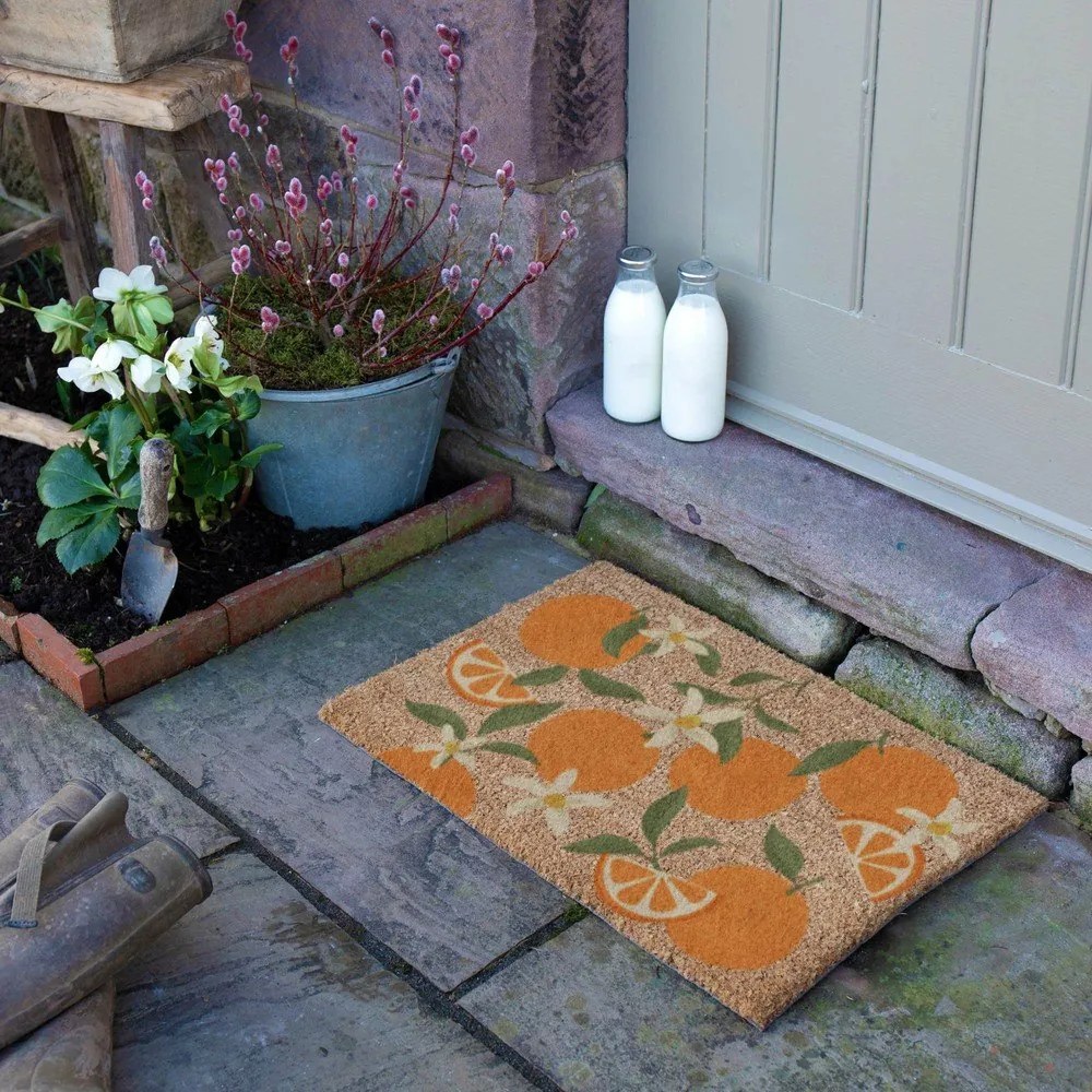 Wycieraczka z włókna kokosowego 40x60 cm Orange – Artsy Doormats