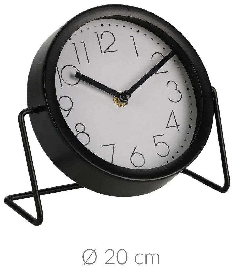 Zegar ścienny loftowy dworcowy, metalowy, Ø 20 cm