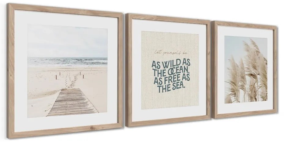 Obrazy zestaw 3 szt. 30x40 cm Seaside – Styler