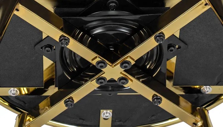 Szare obrotowe krzesło welurowe glamour M8-G37