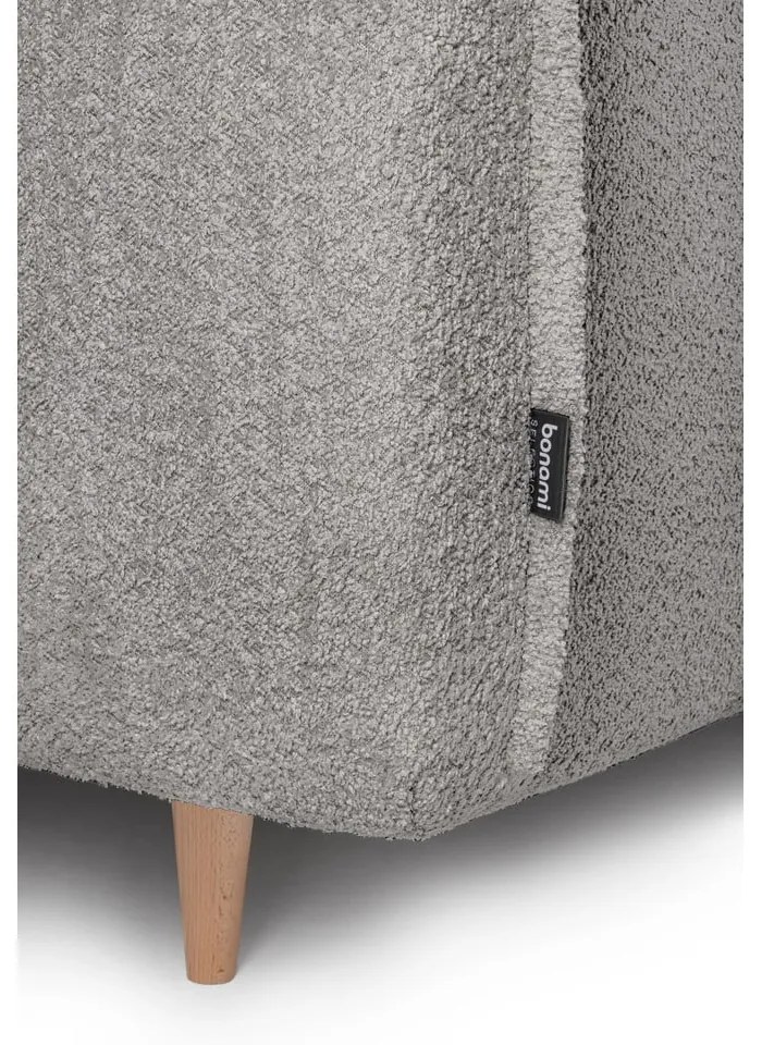 Szara rozkładana sofa z materiału bouclé 215 cm Patti – Bonami Selection