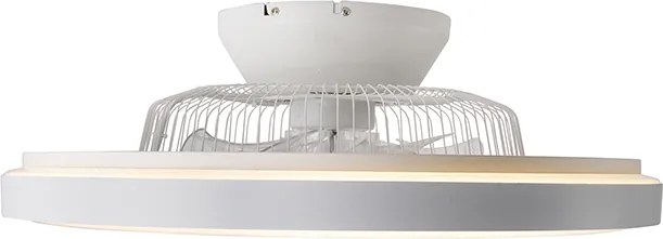 Biały wentylator sufitowy z efektem gwiazd, ściemniany - Climo