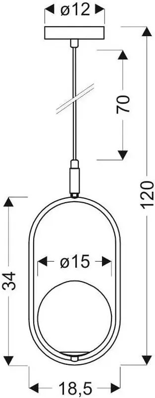 Lampa wisząca w stylu glamour mosiądz - K061 Civita