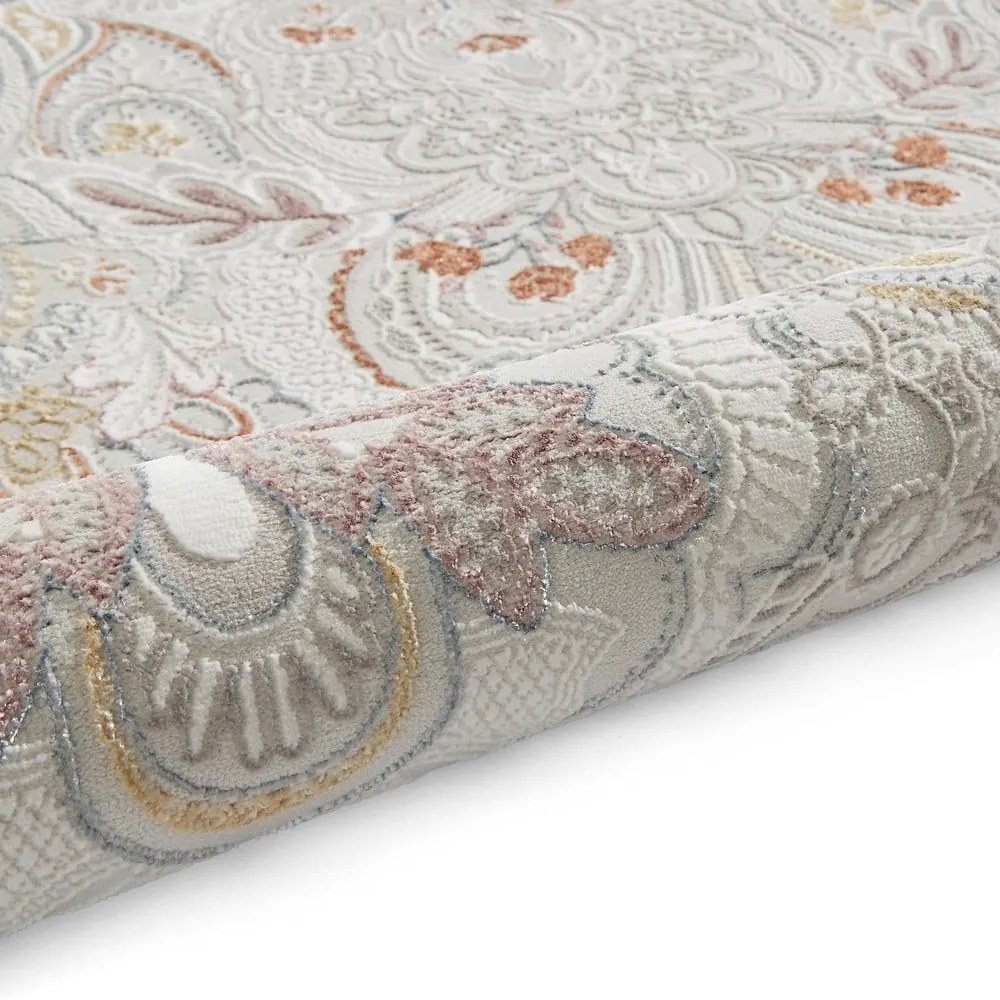 Dywan w kolorze kości słoniowej 120x170 cm Damask Pearl – Think Rugs