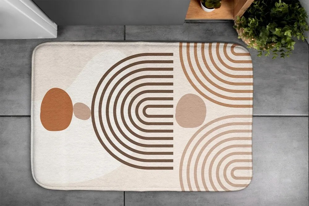 Antypoślizgowy dywanik łazienkowy Antypoślizgowy dywanik łazienkowy Geometryczny wzór