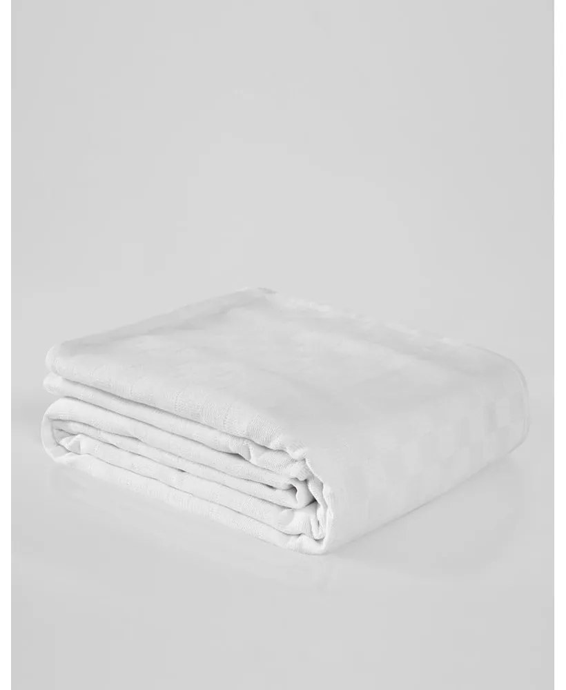 Biała bawełniana narzuta na łóżko dwuosobowe 200x230 cm Plain – Mijolnir
