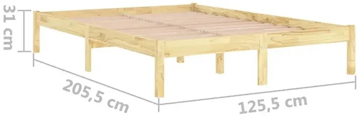 Łóżko z naturalnej sosny 120x200 cm - Selvis 4X