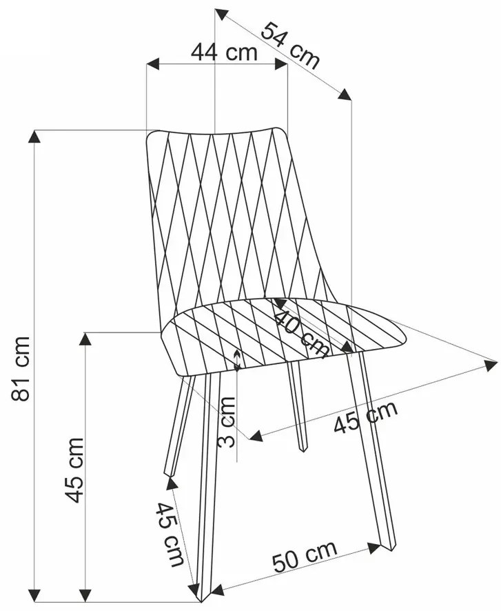 Tapicerowane oliwkowe krzesło metalowe W5-F66