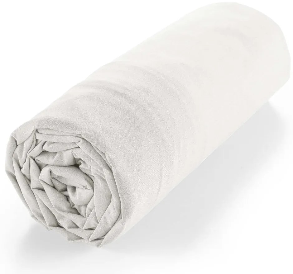 Białe prześcieradło z bawełny organicznej z gumką 140x190 cm Biolina – douceur d'intérieur