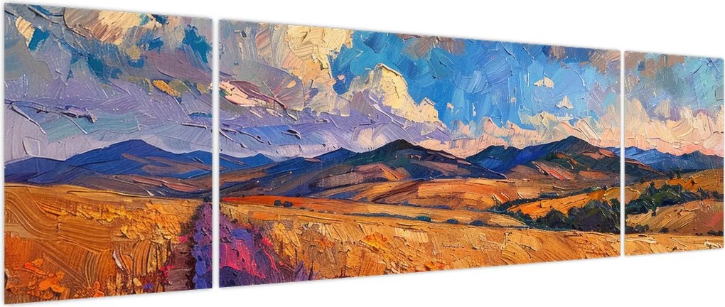 Obraz - Obraz olejny przedstawiający krajobraz (170x50 cm)