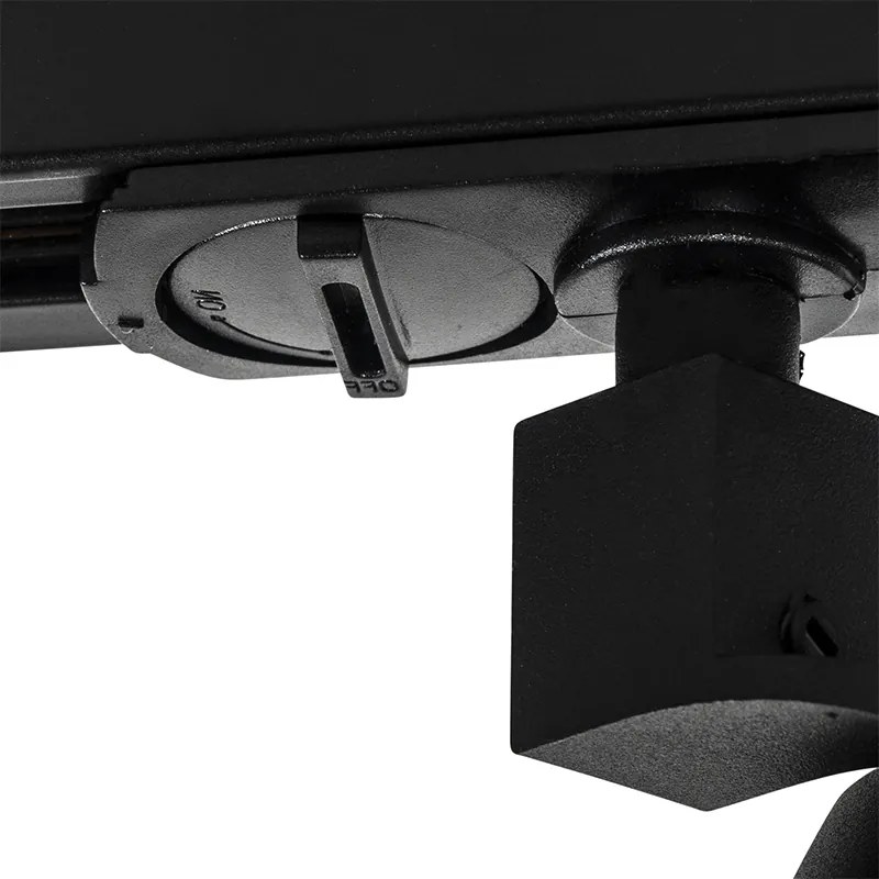 System szynowy z 3 reflektorami czarnymi 1-fazowymi - Go