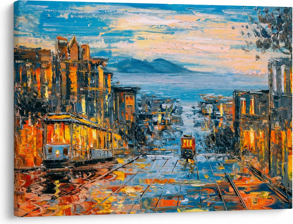 Obraz - Cable Car, San Francisco (70x50 cm)