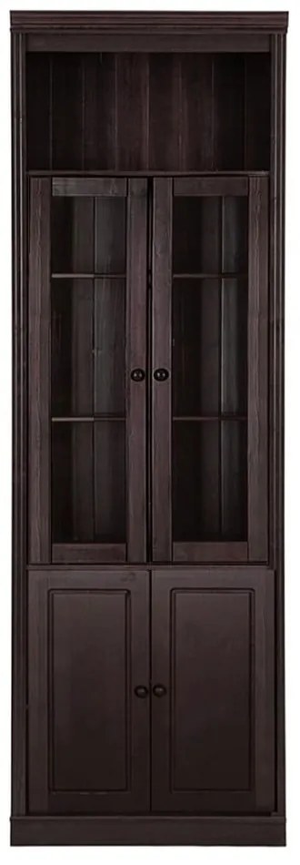 Brązowa witryna z litego drewna sosnowego 74x223 cm Anita – Støraa