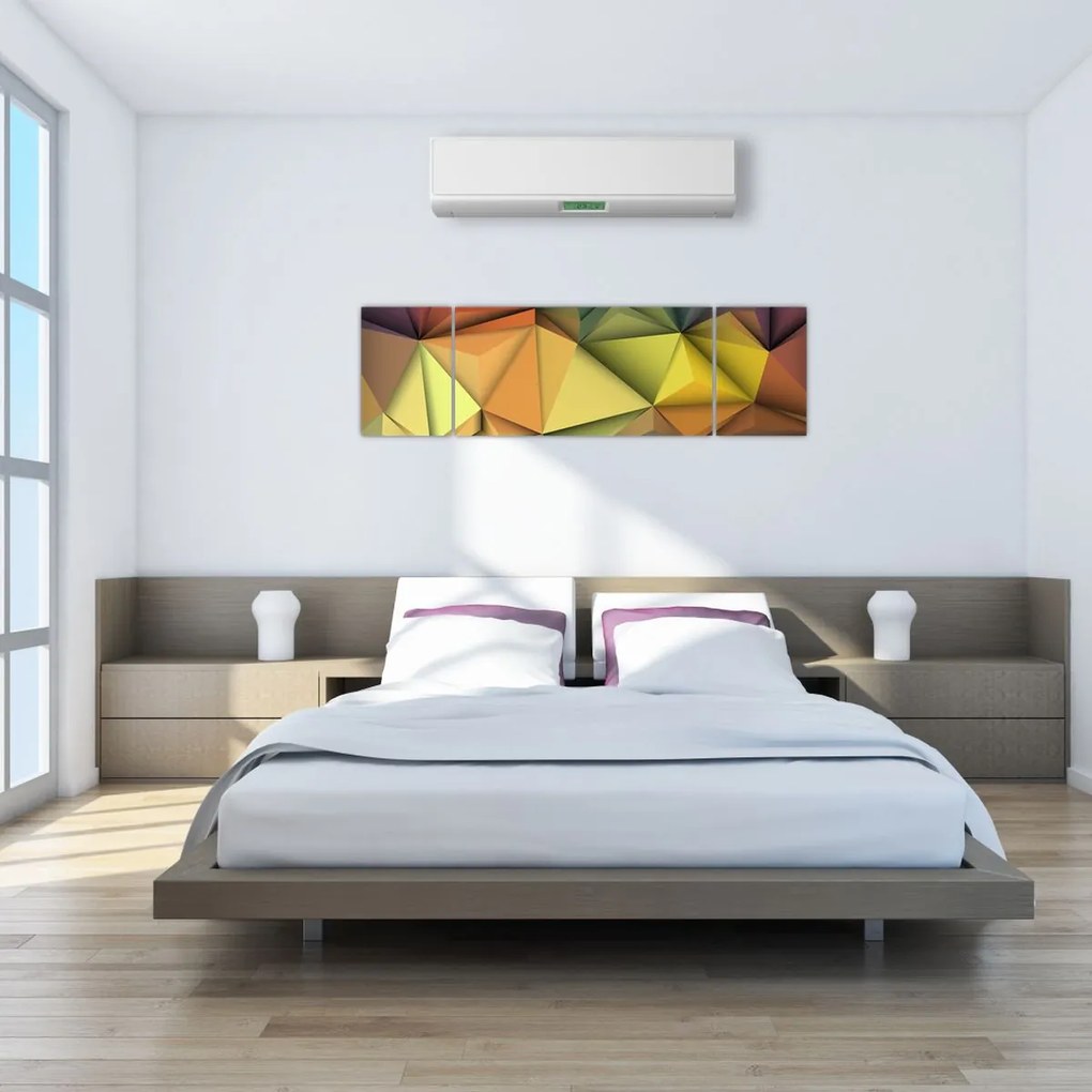 Obraz - Wielokątna abstrakcja 3D (170x50 cm)