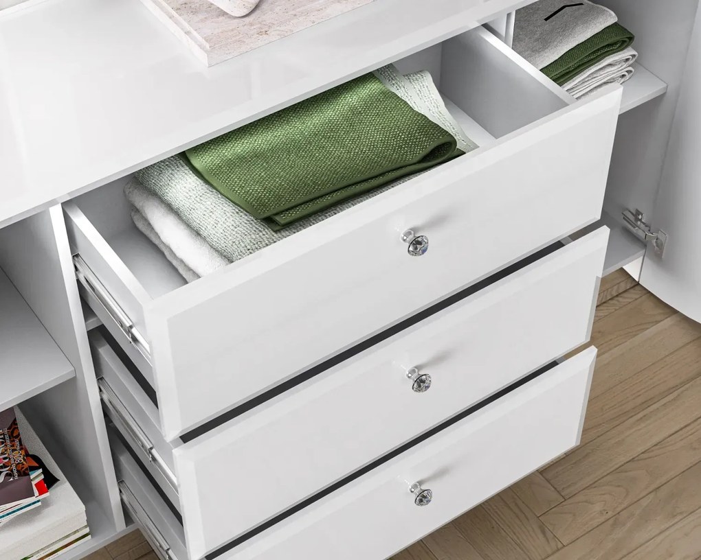 Komoda BLANC 02 2D3S 160 biały połysk ML MEBLE