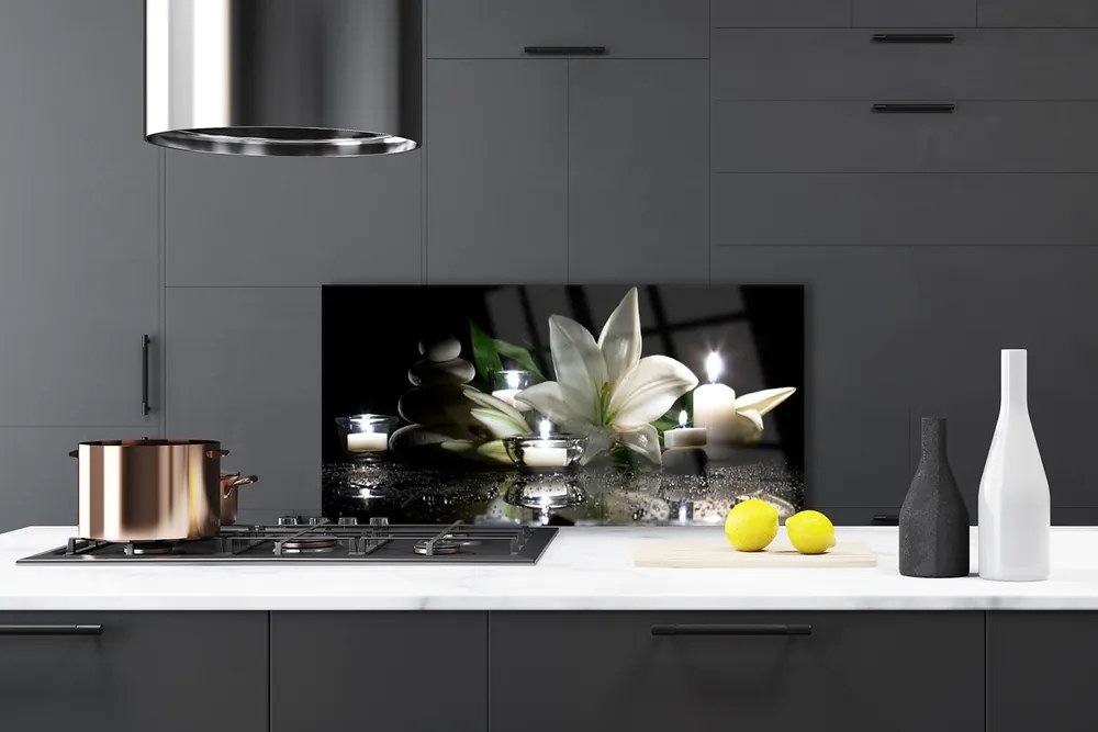 Szkło Ozdobne do Kuchni Świece Spa i Lilia Wodna