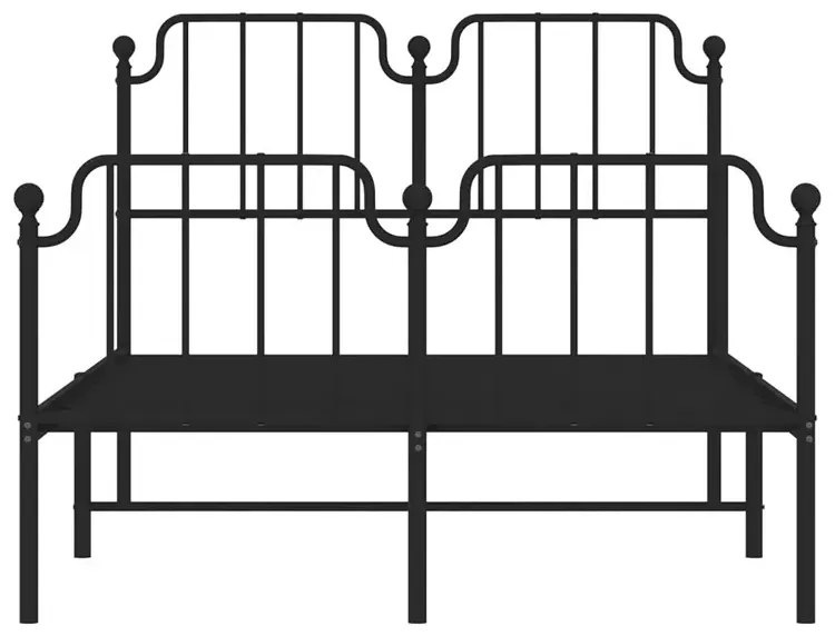 Czarne metalowe łóżko małżeńskie 140x200cm K0-K88