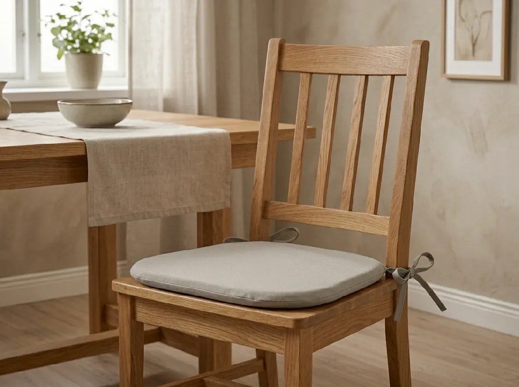 Poduszka na krzesło BASIC jasnoszara