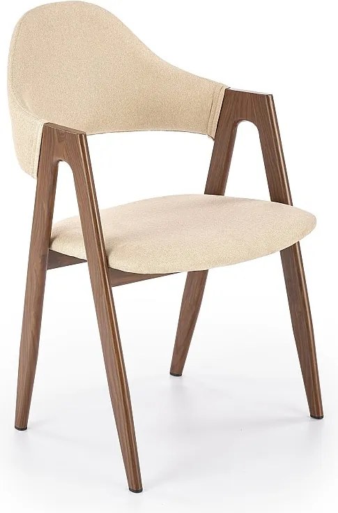 Krzesło K344 beżowe/orzech