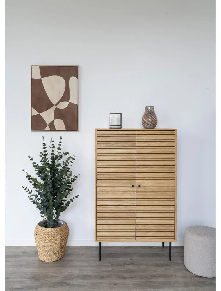 Szafka w dekorze dębu w naturalnym kolorze 80x130 cm Kyoto – House Nordic
