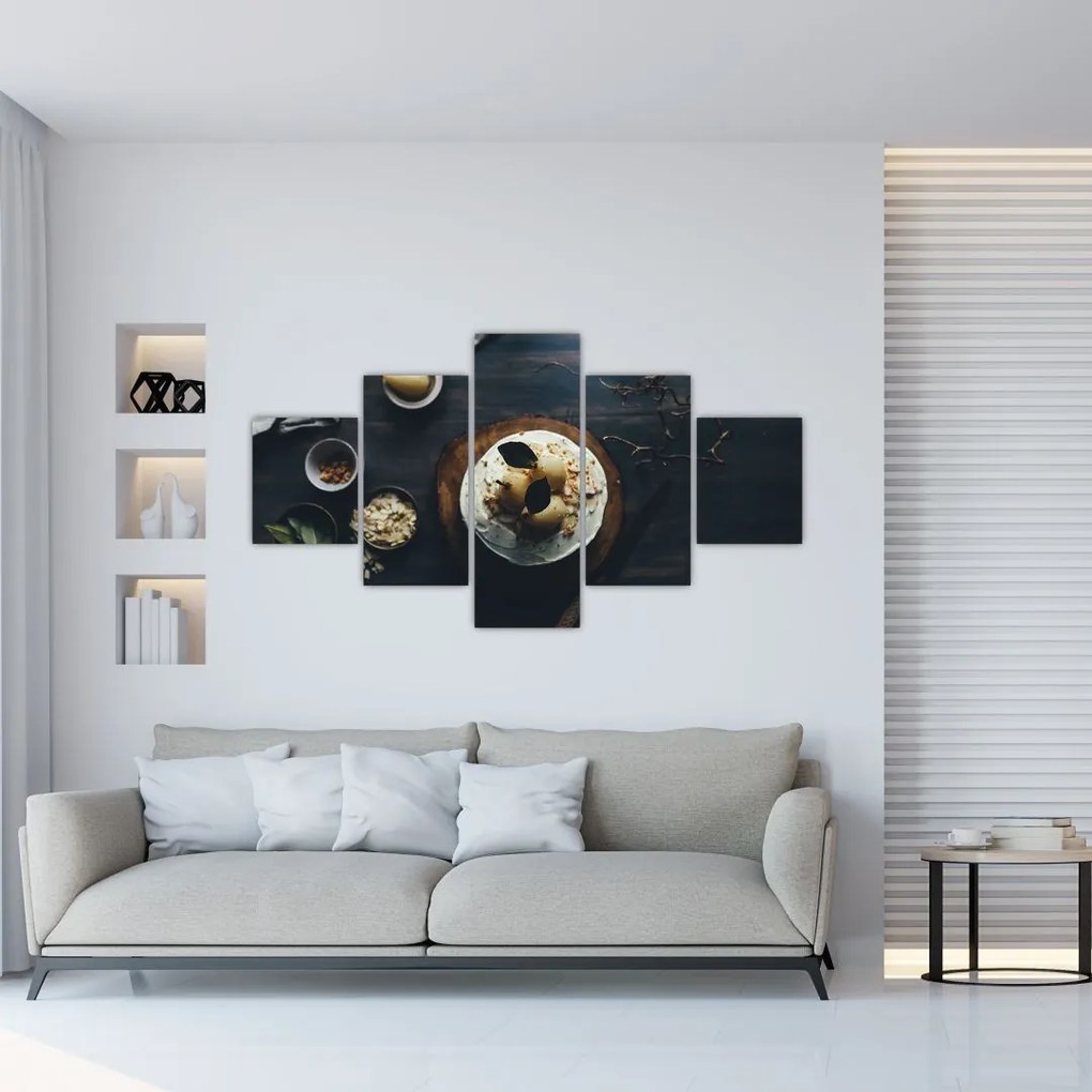 Obraz deseru na stole (125x70 cm)