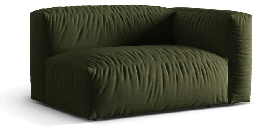 Zielony moduł sofy (prawostronny) Martina – Micadoni Home