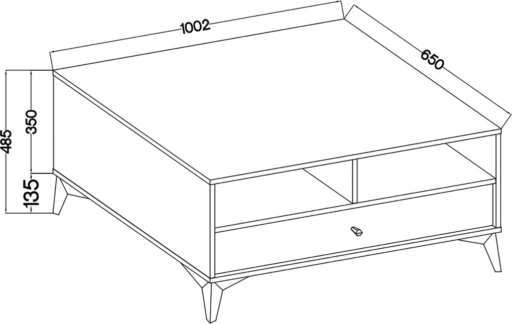 Ława TORINO 100,2 cm Stolik Kawowy do Salonu