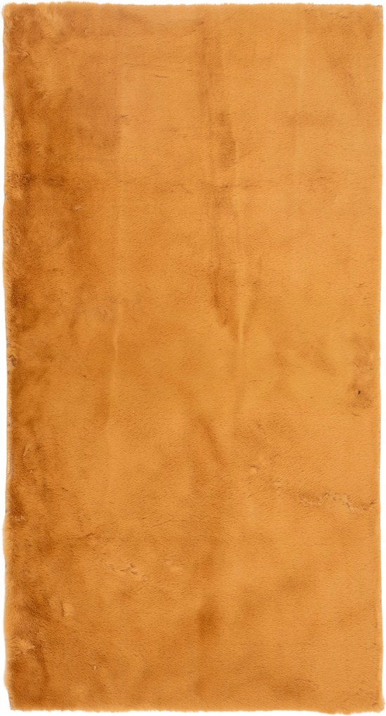 Dywan Futrzany Rudy 70x130 cm Włochaty Miękki Dekoracyjny Antypoślizgowy