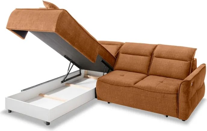 Narożnik MURILLO L z elektryczną regulacją siedziska Lewostronny w tkaninie VOGUE 09 WERSAL