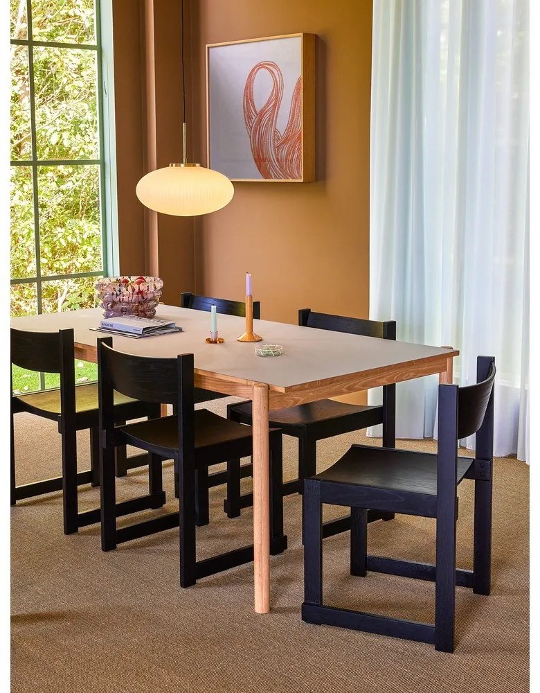 Stół z litego drewna dębowego 107x190 cm Oblique – Hübsch