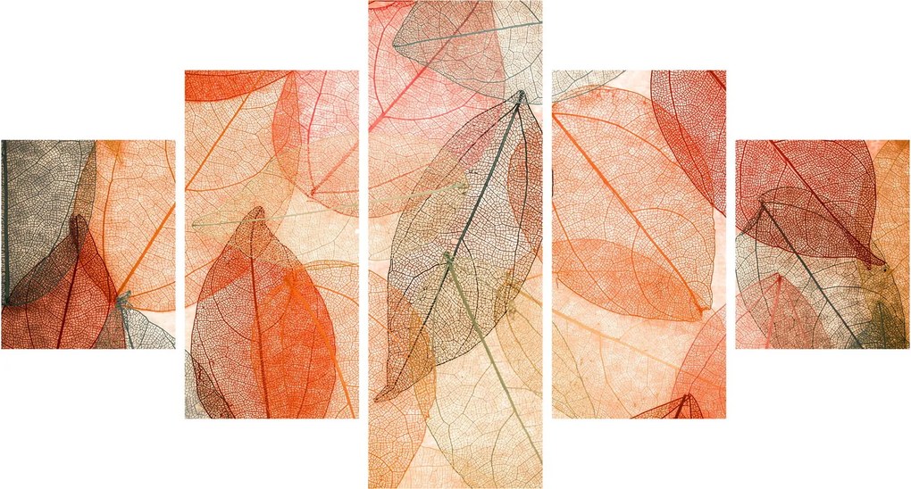 Obraz malowanych jesiennych liści (125x70 cm)