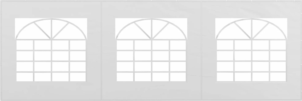 Outsunny Zastępcza ściana do namiotu imprezowego lub pawilonu, wodoszczelna, łatwy montaż, 6 x 2 m, Biały