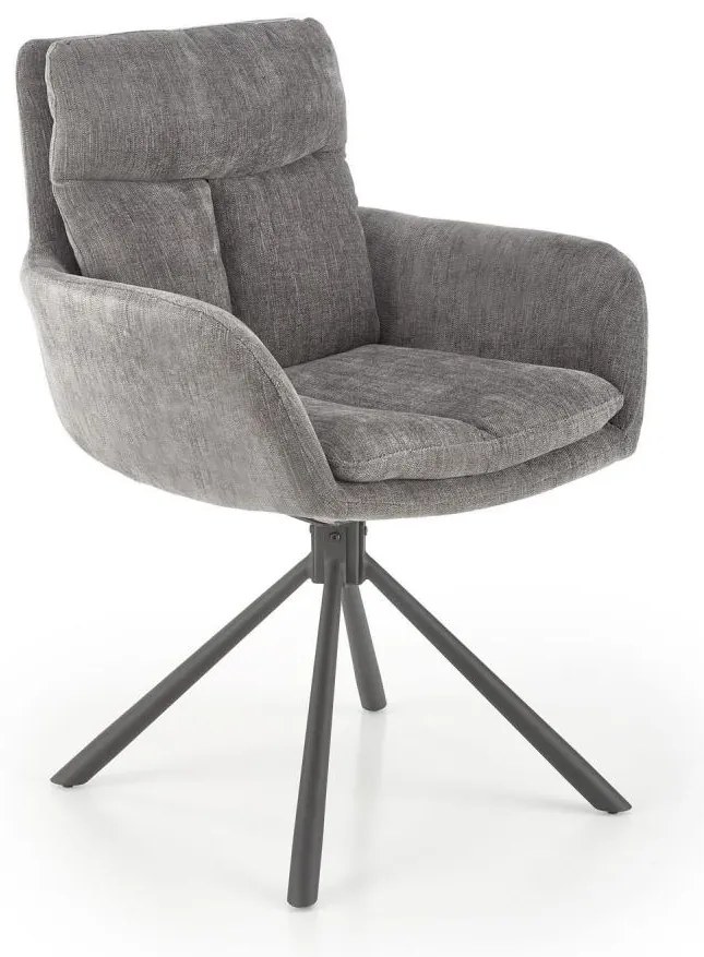 Krzesło do jadalni HALSA, 1 szt., szare