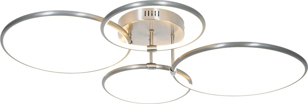 Lampa sufitowa ze stali z wbudowanym LED 3-stopniowo ściemnialna 4-punktowa - Joaniqa