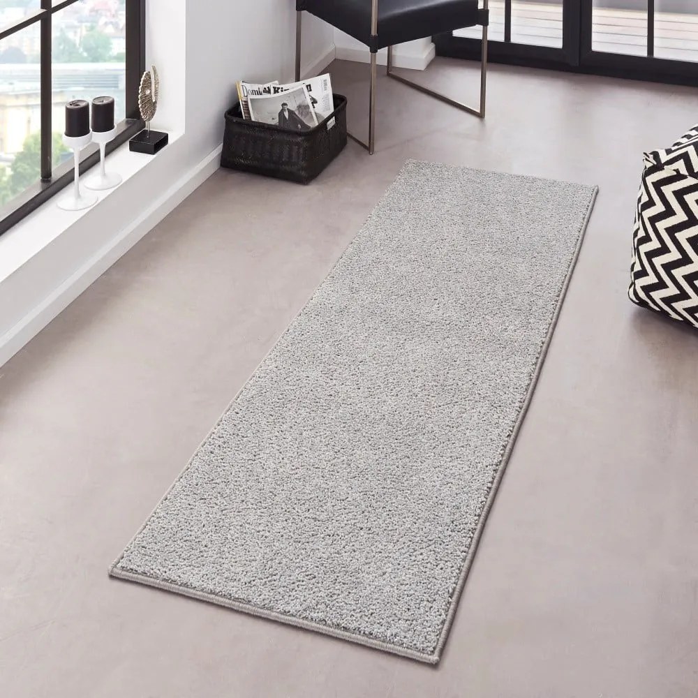 Jasnoszary chodnik Hanse Home Pure, 80x400 cm