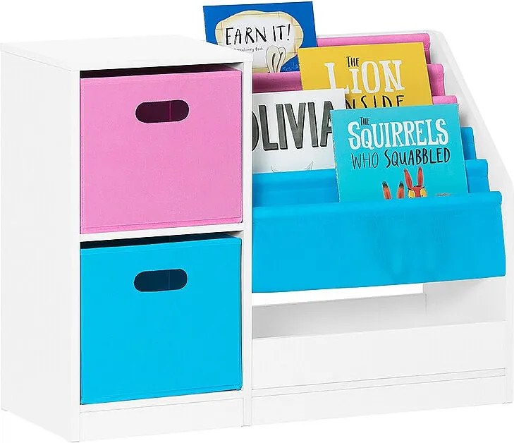 Regał książki dziecięcy z 2 koszami KMB76-F