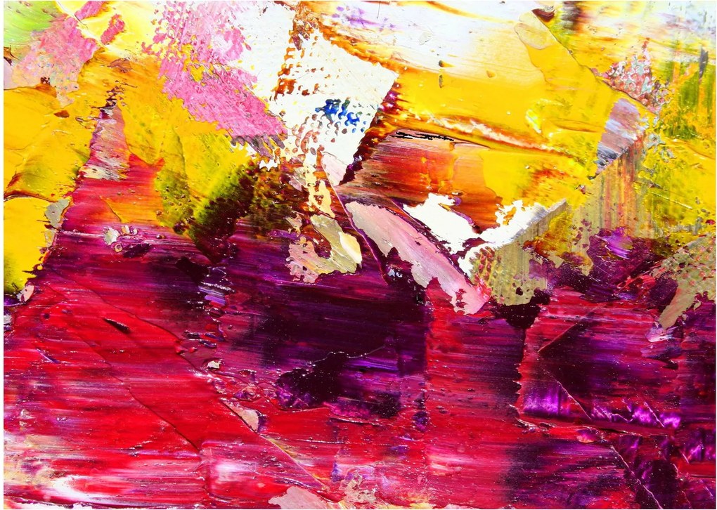 Obraz na szkle abstrakcji - malarstwo (70x50 cm)