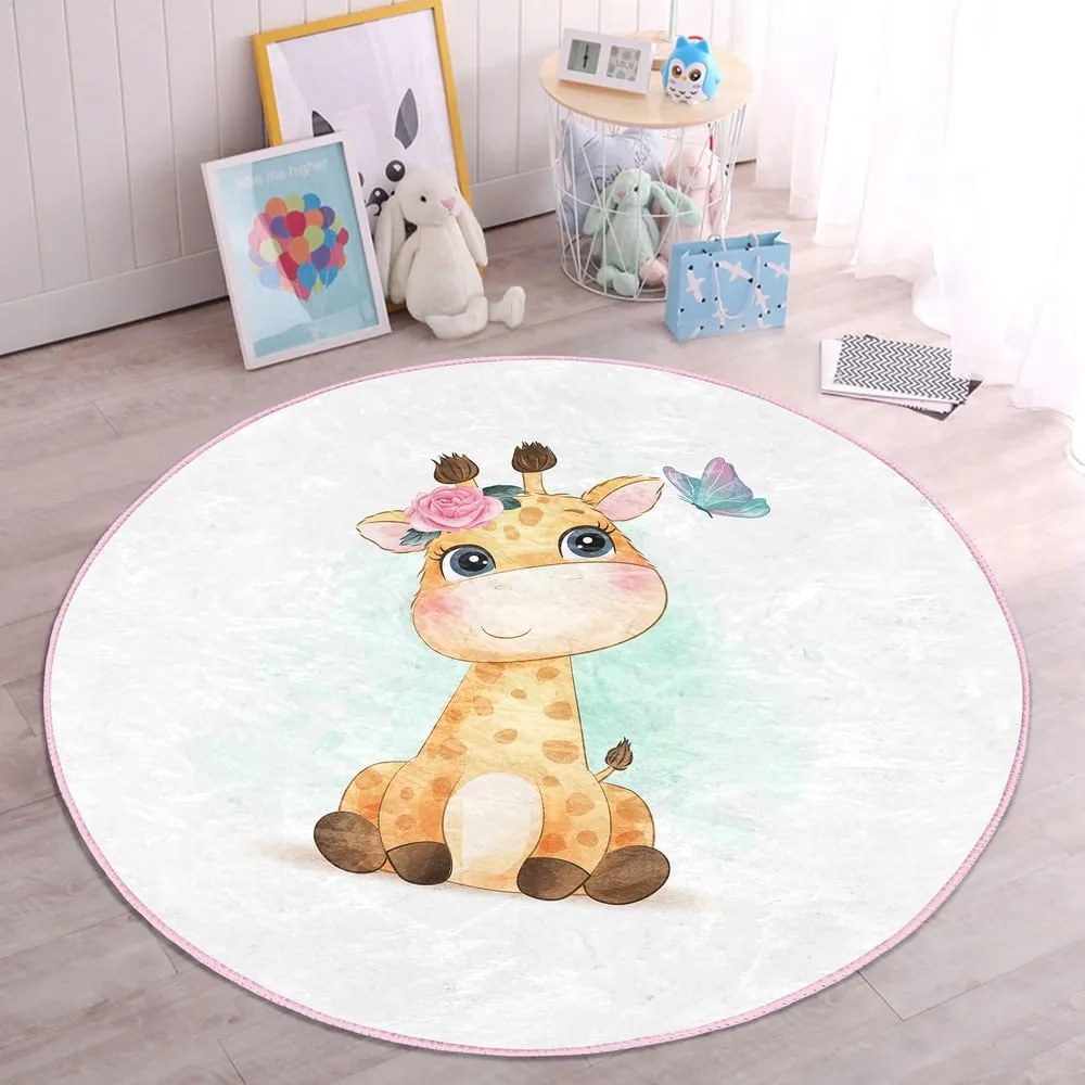 Biały dywan dziecięcy ø 120 cm Comfort – Mila Home
