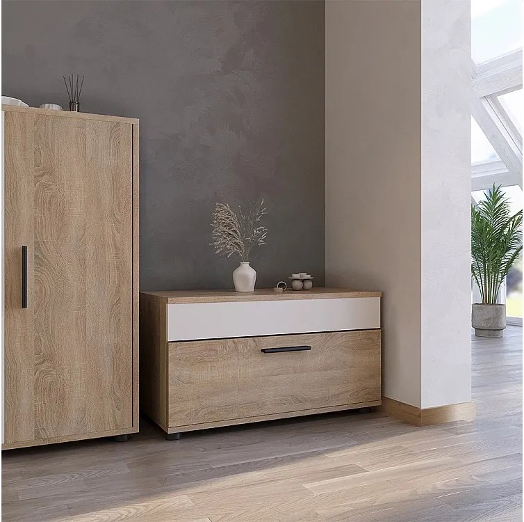 Szafka do salonu sonoma/biały 70.8x35.3x38.9 berno