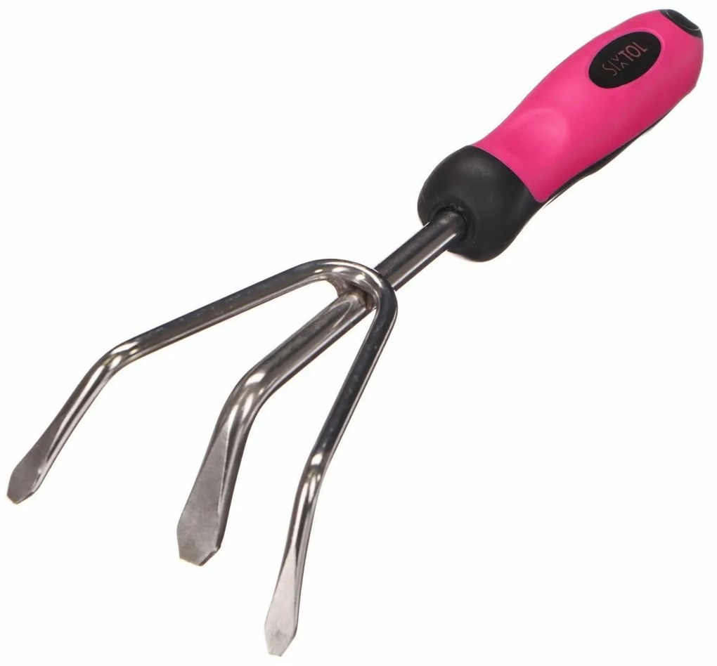 Sixtol Ręczny kultywator GARDEN PINK ONE, stalnierdzewna, 28 cm