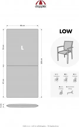 SPOT 6916 niski - poduszka na krzesło i fotel