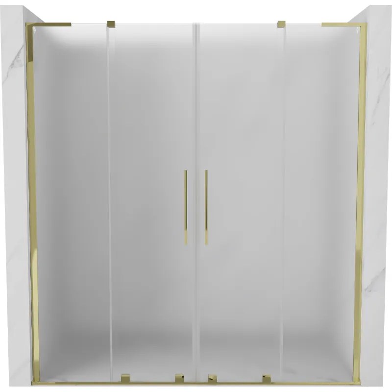 Mexen Velar L Duo drzwi prysznicowe rozsuwane 170 cm, szron, złote - 871-170-003-32-50